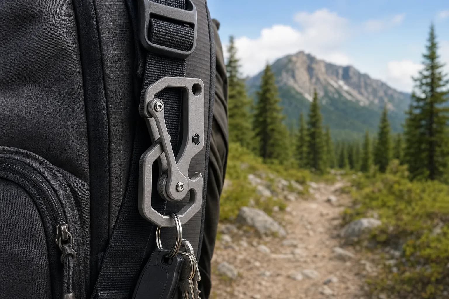KeyUnity Titanium Carabiner
